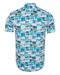 Printed Short Sleeved Mens Shirt SS 7328 - Thumbnail