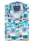 Printed Short Sleeved Mens Shirt SS 7328 - Thumbnail