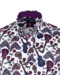 Printed Short Sleeved Mens Shirt SS 7606 - Thumbnail