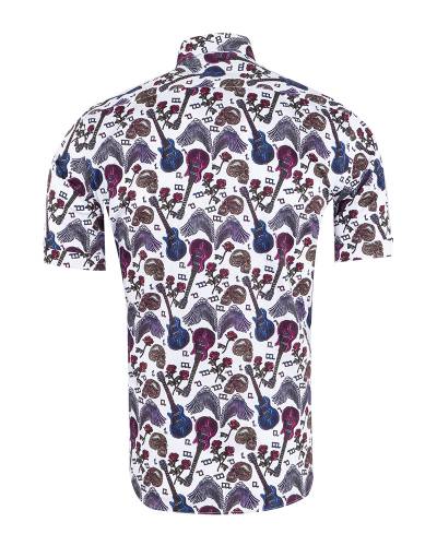 Oscar Banks - Printed Short Sleeved Mens Shirt SS 7606 (1)