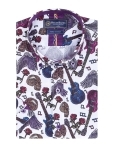 Printed Short Sleeved Mens Shirt SS 7606 - Thumbnail