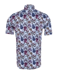 Printed Short Sleeved Mens Shirt SS 7607 - Thumbnail