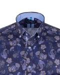Printed Short Sleeved Mens Shirt SS 7612 - Thumbnail