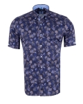 Printed Short Sleeved Mens Shirt SS 7612 - Thumbnail