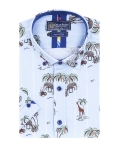 Printed Short Sleeved Mens Shirt SS 7613 - Thumbnail
