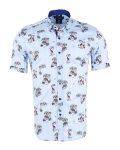 Printed Short Sleeved Mens Shirt SS 7613 - Thumbnail
