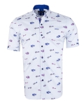 Printed Short Sleeved Mens Shirt SS 7616 - Thumbnail