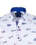 Printed Short Sleeved Mens Shirt SS 7616 - Thumbnail