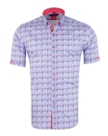 Printed Short Sleeved Mens Shirt SS 7617 - Thumbnail