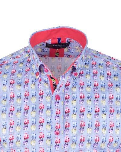 Oscar Banks - Printed Short Sleeved Mens Shirt SS 7617 (1)