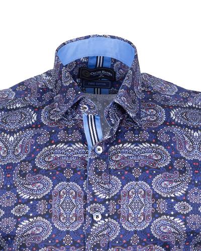 Oscar Banks - Printed Short Sleeved Mens Shirt SS 7773 (1)