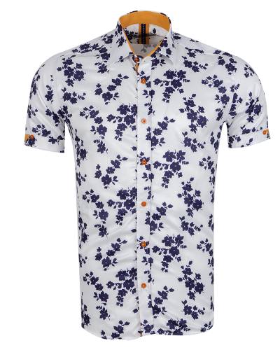 MAKROM - Printed Short Sleeved Mens Shirt SS 7892