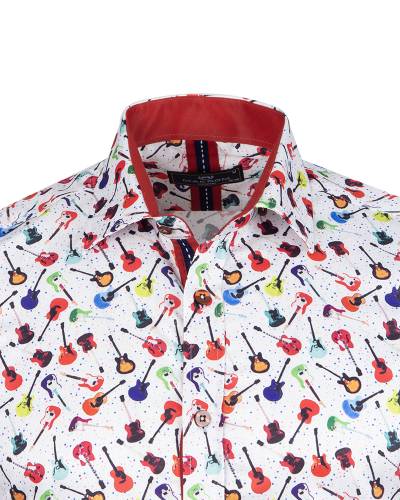 MAKROM - Printed Short Sleeved Mens Shirt SS 7895 (1)