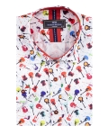 Printed Short Sleeved Mens Shirt SS 7895 - Thumbnail