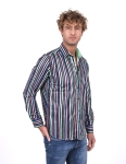 Striped Long Sleeved Mens Shirt SL 7200 - Thumbnail