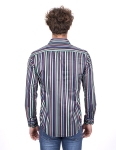 Striped Long Sleeved Mens Shirt SL 7200 - Thumbnail