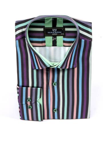 Striped Long Sleeved Mens Shirt SL 7200