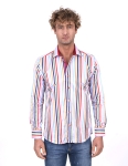 Striped Long Sleeved Mens Shirt SL 7200 - Thumbnail