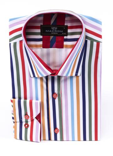 Striped Long Sleeved Mens Shirt SL 7200