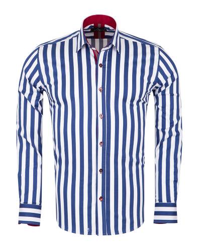 MAKROM - Striped Long Sleeved Mens Shirt SL 7245