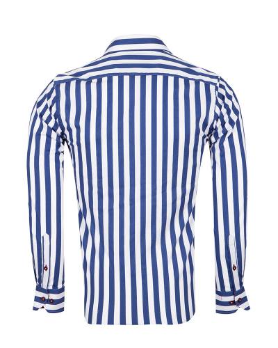 MAKROM - Striped Long Sleeved Mens Shirt SL 7245 (1)