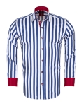 Striped Long Sleeved Mens Shirt SL 7245 - Thumbnail