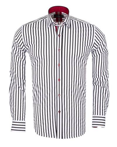 MAKROM - Striped Long Sleeved Mens Shirt SL 7248