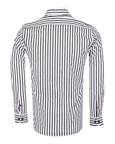MAKROM - Striped Long Sleeved Mens Shirt SL 7248 (1)