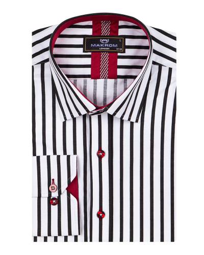 Striped Long Sleeved Mens Shirt SL 7248