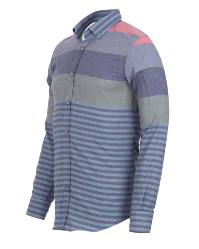 Striped Long Sleeved Mens Shirt SL 7466