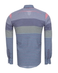 Striped Long Sleeved Mens Shirt SL 7466 - Thumbnail