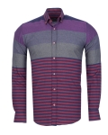 Striped Long Sleeved Mens Shirt SL 7466 - Thumbnail