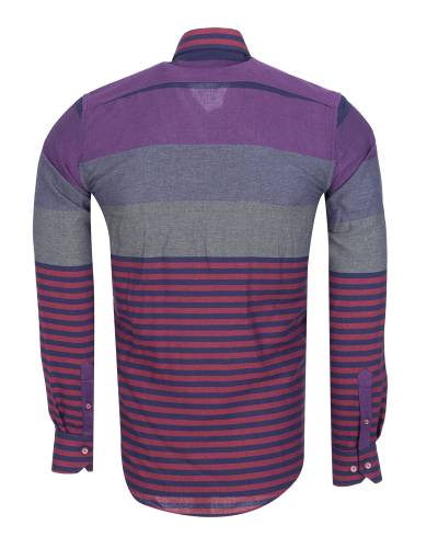 Striped Long Sleeved Mens Shirt SL 7466