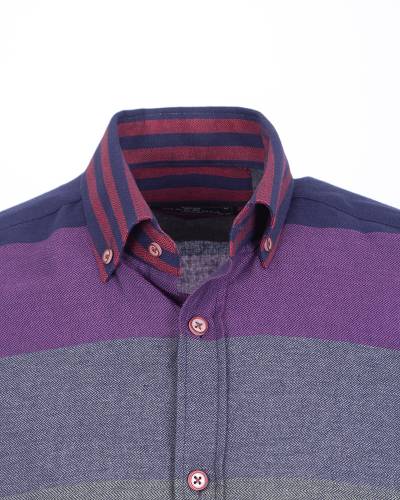 Striped Long Sleeved Mens Shirt SL 7466