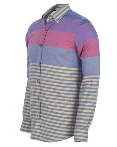 Striped Long Sleeved Mens Shirt SL 7466