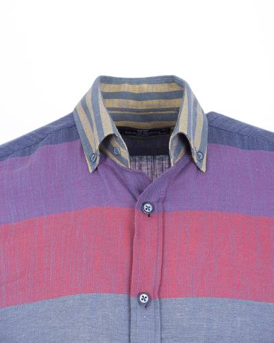 Striped Long Sleeved Mens Shirt SL 7466