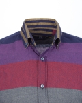 Striped Long Sleeved Mens Shirt SL 7466 - Thumbnail