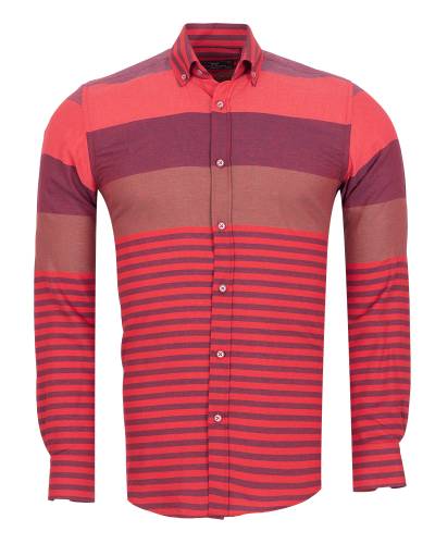 Striped Long Sleeved Mens Shirt SL 7466