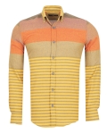 Striped Long Sleeved Mens Shirt SL 7466 - Thumbnail