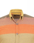 Striped Long Sleeved Mens Shirt SL 7466 - Thumbnail