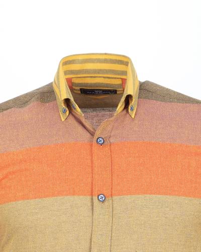 Striped Long Sleeved Mens Shirt SL 7466