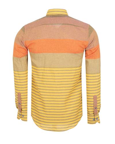 Striped Long Sleeved Mens Shirt SL 7466