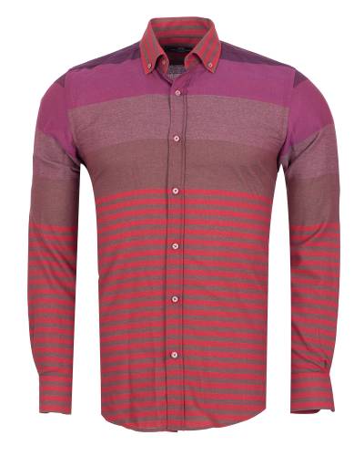 Striped Long Sleeved Mens Shirt SL 7466