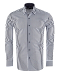 Striped Long Sleeved Mens Shirt SL 7511 - Thumbnail