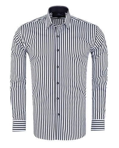 MAKROM - Striped Long Sleeved Mens Shirt SL 7511