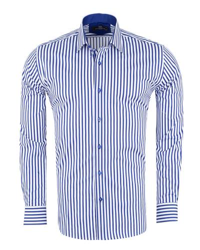 MAKROM - Striped Long Sleeved Mens Shirt SL 7511 (1)