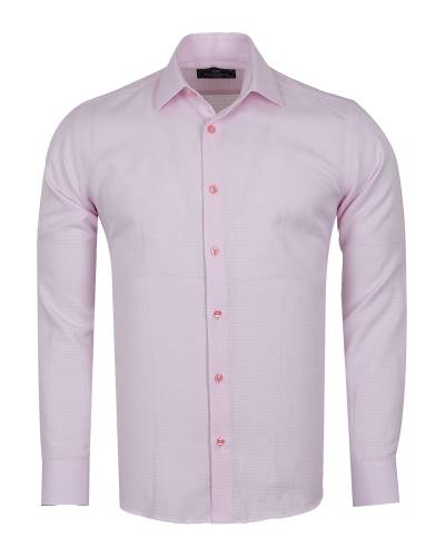 Textured Plain Mens Long Sleeved Shirt SL 7177