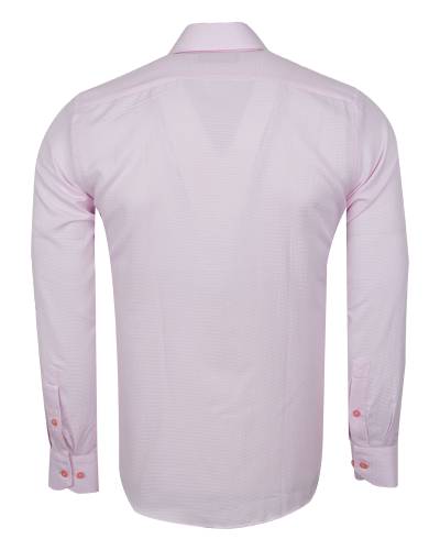 Textured Plain Mens Long Sleeved Shirt SL 7177