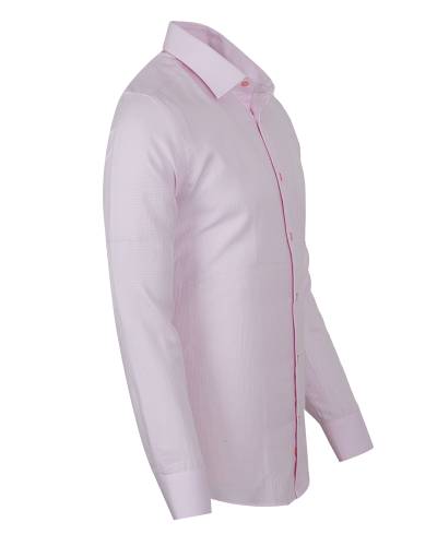 Textured Plain Mens Long Sleeved Shirt SL 7177