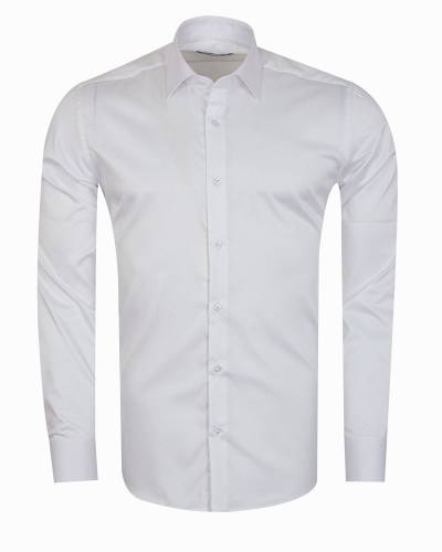 Textured Plain Mens Long Sleeved Shirt SL 7478